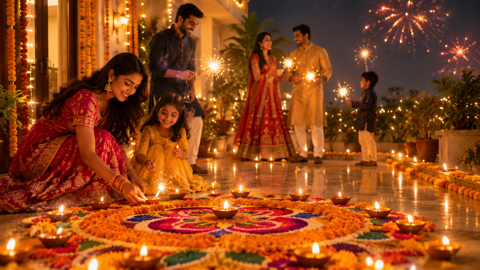 Festival of Lights - Diwali Fireworks Aesthetic